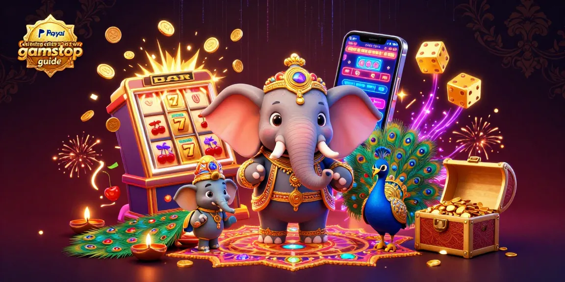 Engage with the exciting world of paypal betting sites not on gamstop guide through a vibrant casino-themed illustration.