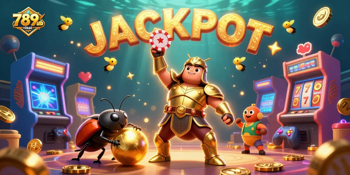 Experience thrilling wins at 789Club with a vibrant jackpot scene featuring colorful characters.