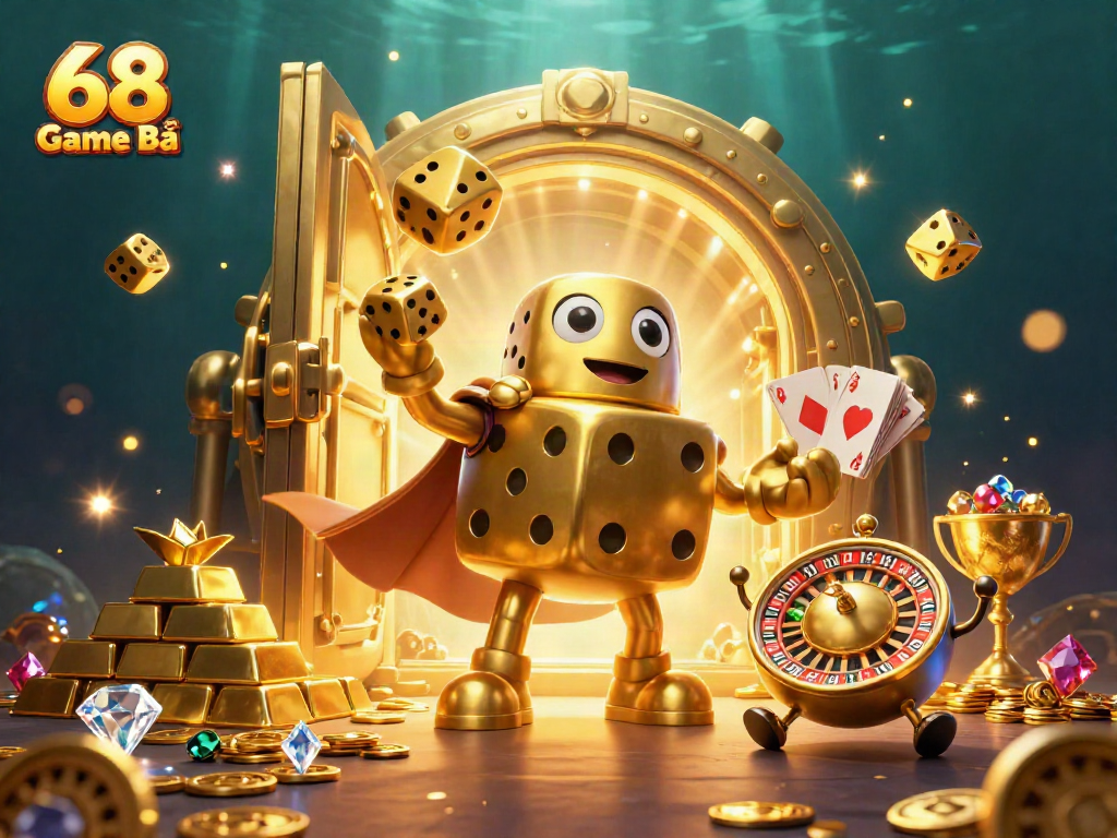 Engage in thrilling gameplay at 68 Game Bài with dynamic golden casino elements and captivating visuals.