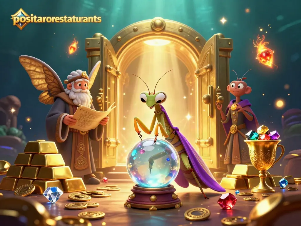Experience thrilling gameplay at positanorestaurants with animated fortune teller, gems, and treasure.
