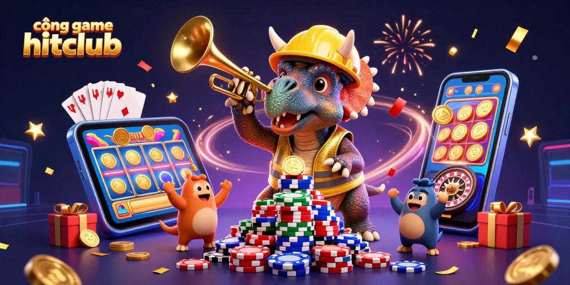Engage with the vibrant world of cổng game hitclub featuring casino excitement and joyful 3D characters.