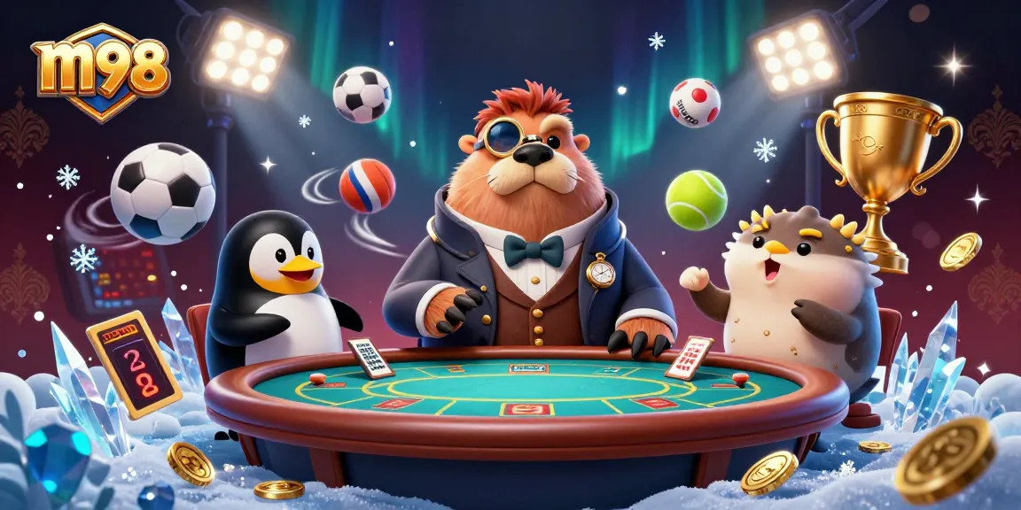 Betting scene featuring m98 characters at an underwater poker table with vibrant elements.